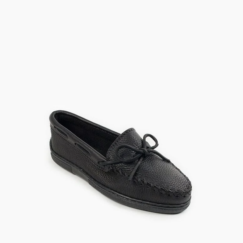 Women's Moosehide Classic Moccasin in Black