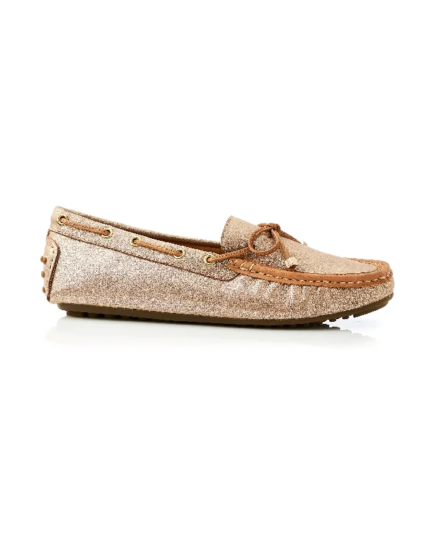 Daria Shimmer Gold Loafer