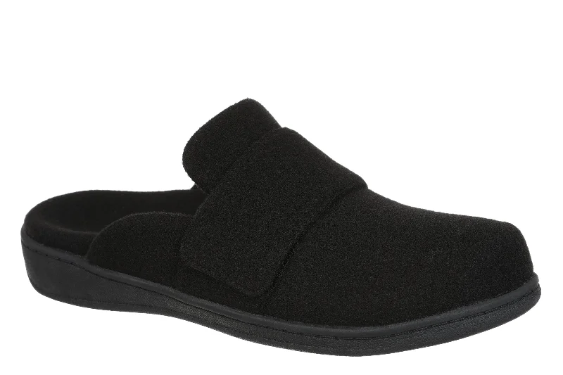 Gemma II Flannel Cloth Slipper in Black