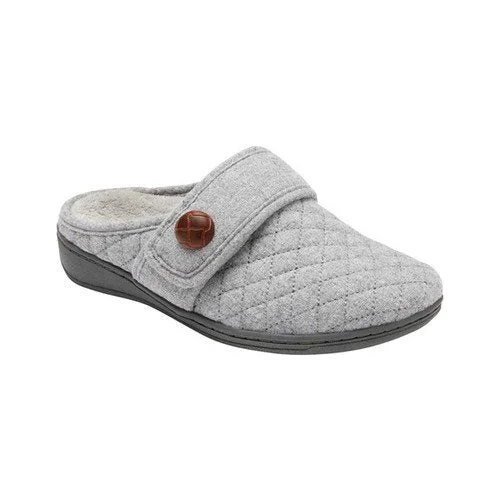 Carlin Mule Terry Cloth Slipper in Light Grey