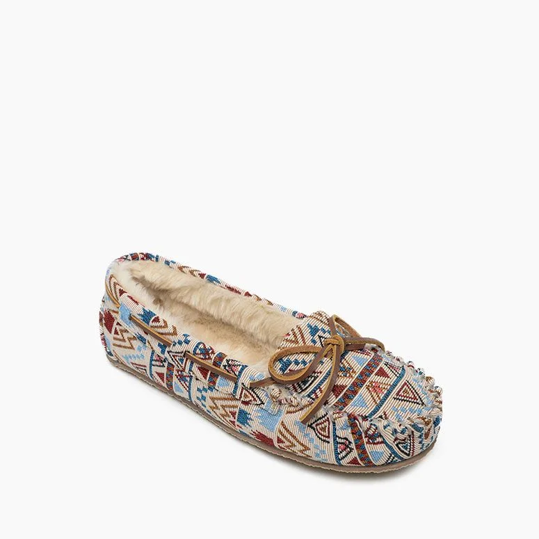 Women's Cally Low Moc Slipper in Cream Mosaic