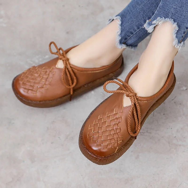 Handmade Woven Retro Casual Walking Shoes Women's Flats