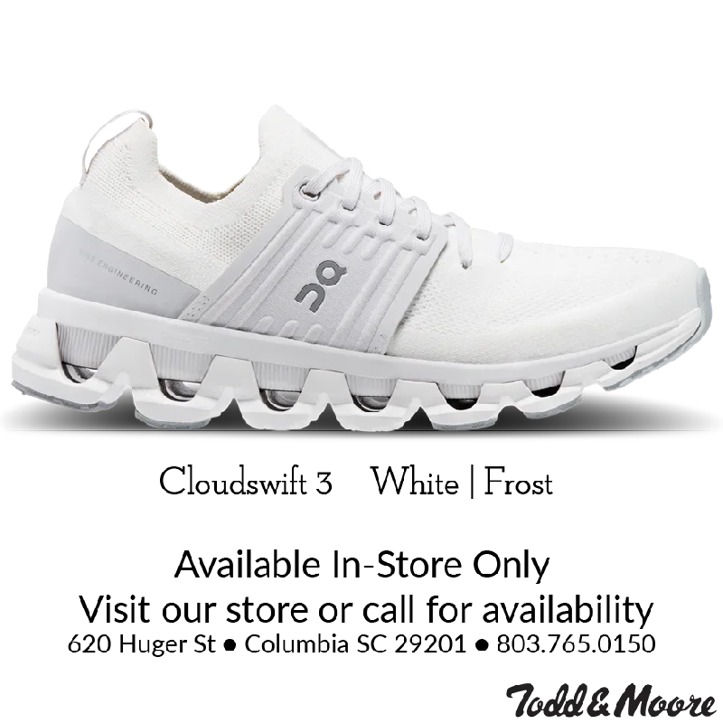 On Women's Cloudswift 3 White|Frost