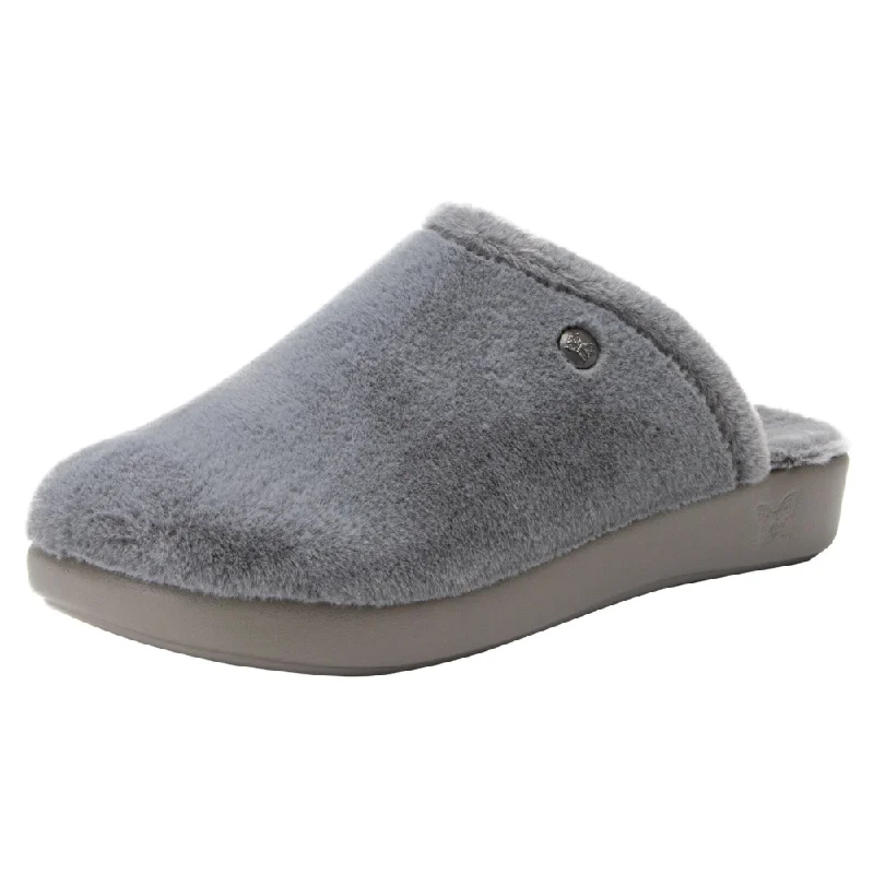 Alegria Comfee Wuzzy Grey Slipper (Women's)