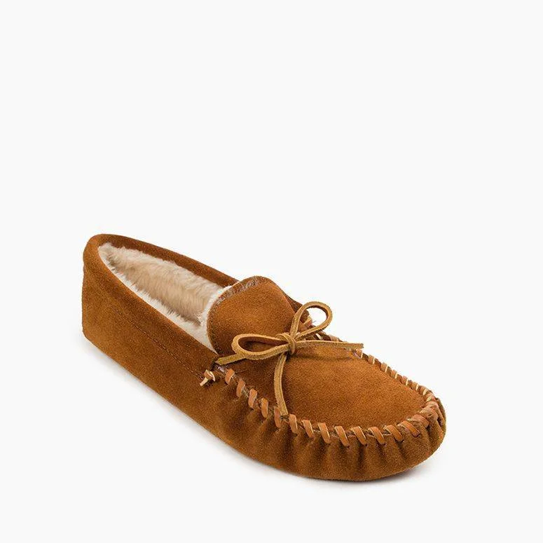 Men's Pile Lined Softsole Moccasin in Brown