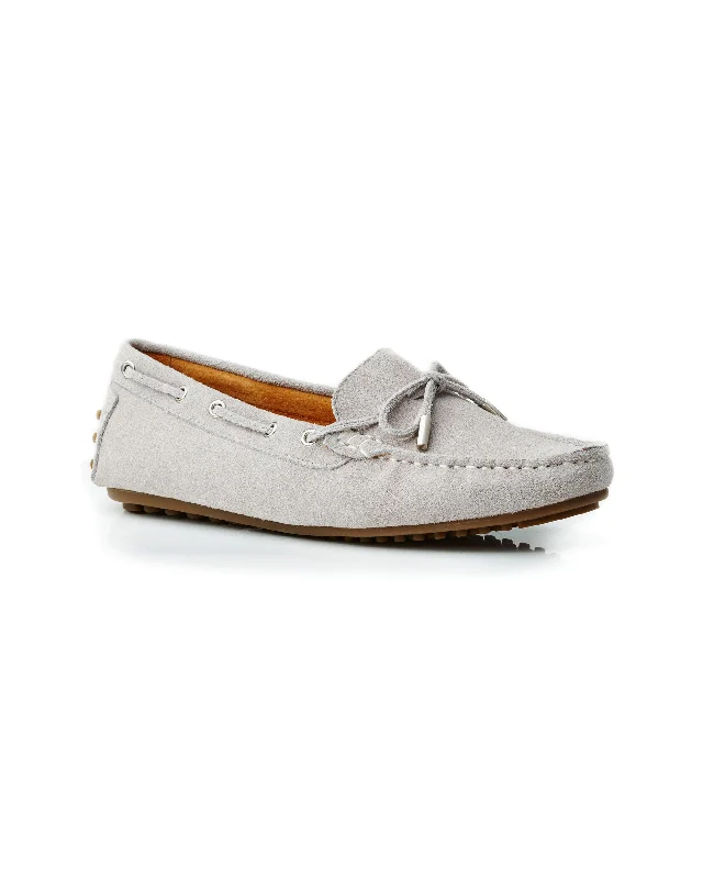 Daria Suede Loafer Pale Grey