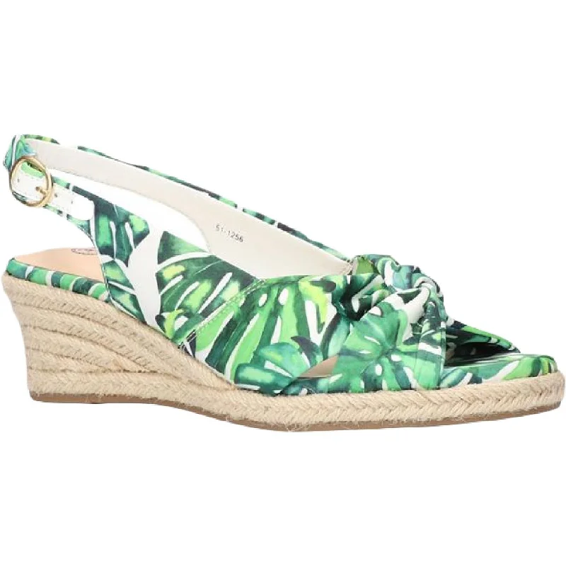 Bella Vita Womens Kimora Satin Slingback Wedge Sandals