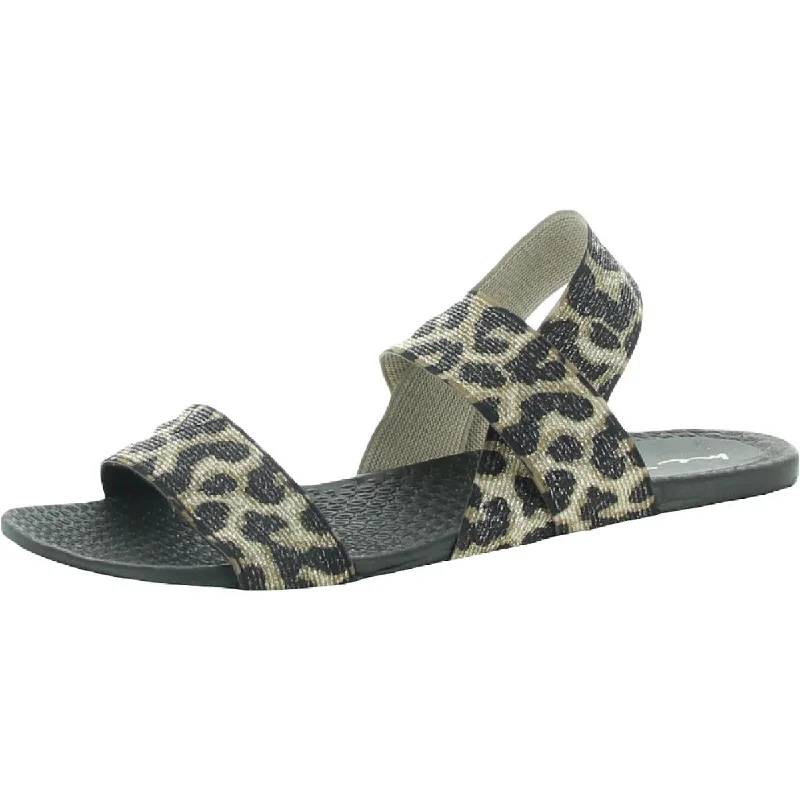 Me Too Womens Mali 15 Stretch Animal Print Footbed Sandals