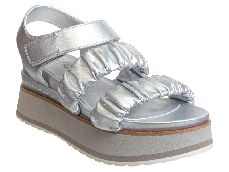 Naked Feet: SENSOR in SILVER Platform Sandals