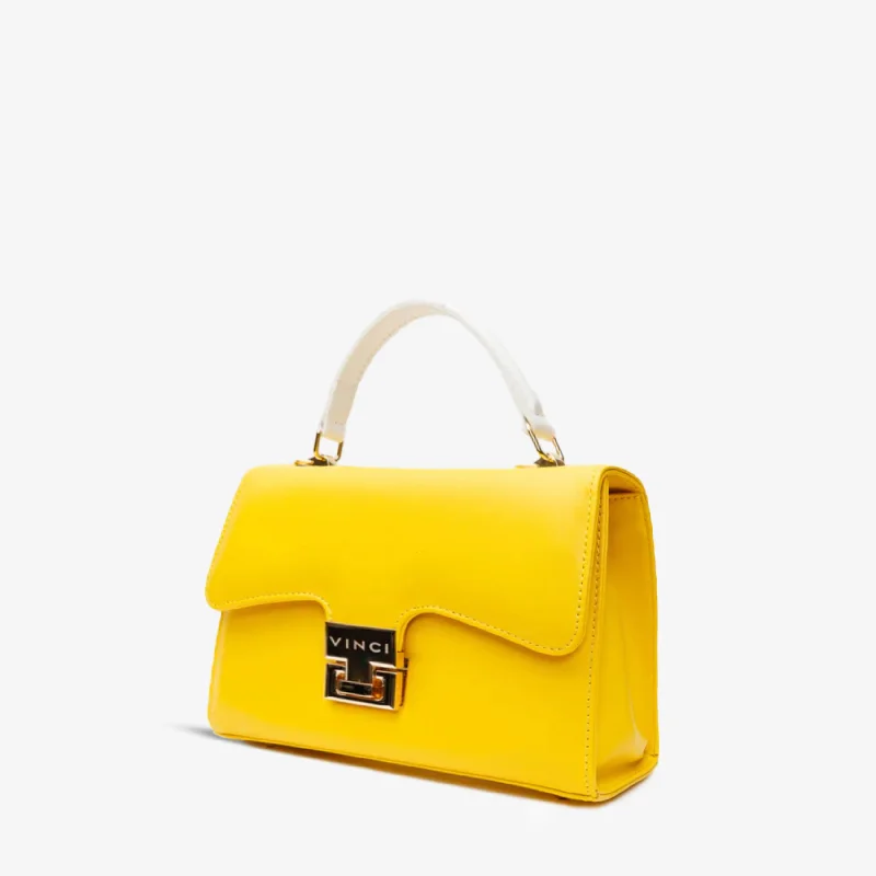 The Duffryn Yellow Leather Handbag