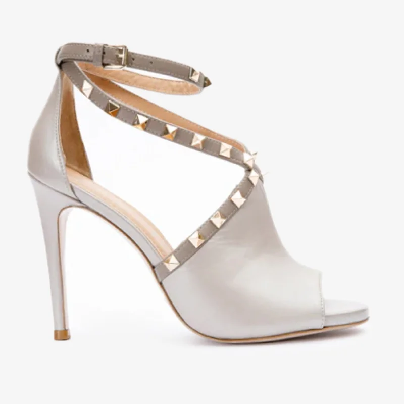 The Ribnica Beige Leather Ankle Strap Women Sandal