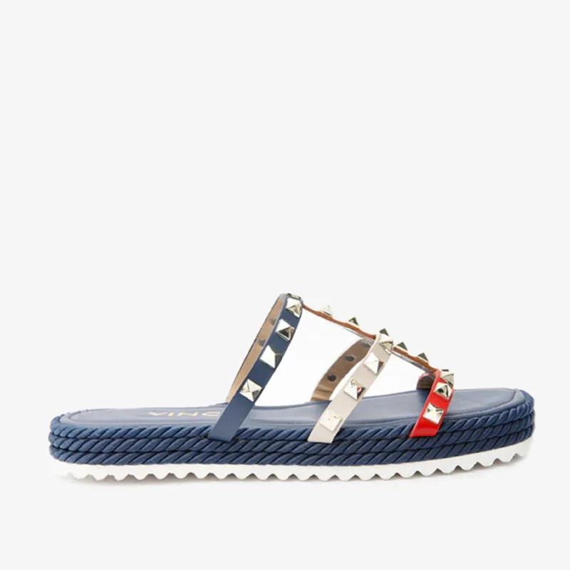 The Seul Multicolor Multi Strap Flat Women Sandal