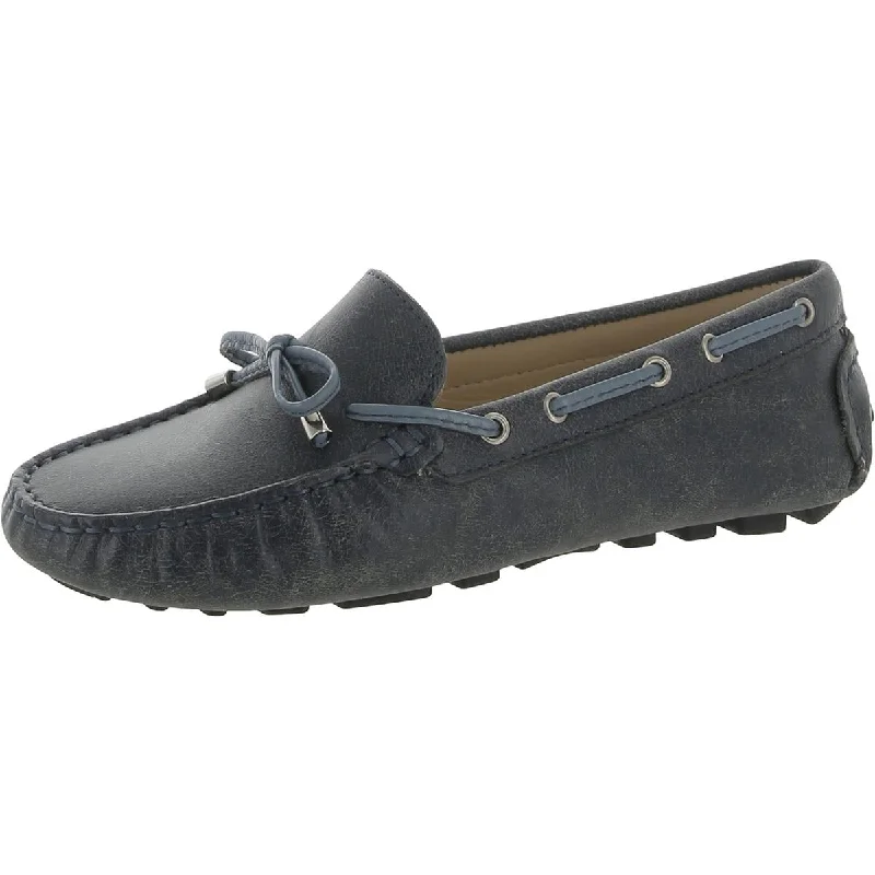 Driver Club USA Womens Nantucket Leather Slip On Moccasins