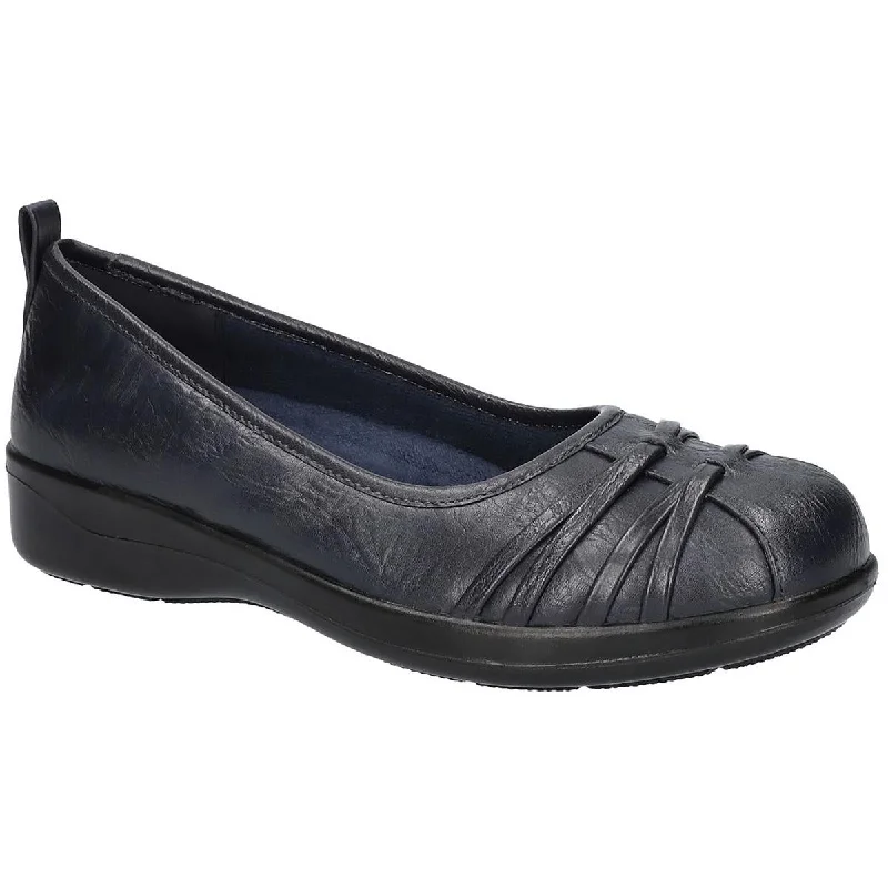 Easy Street Womens Haley Faux Leather Slip On Flats Shoes