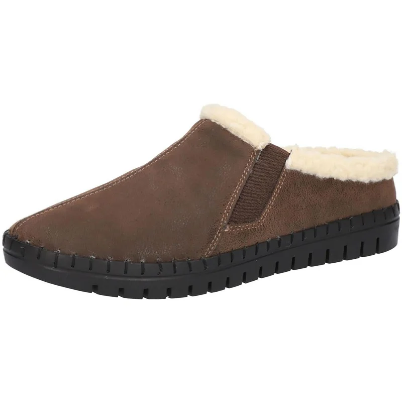 Easy Street Womens Prairie Faux Fur Lined Slip-On Mules