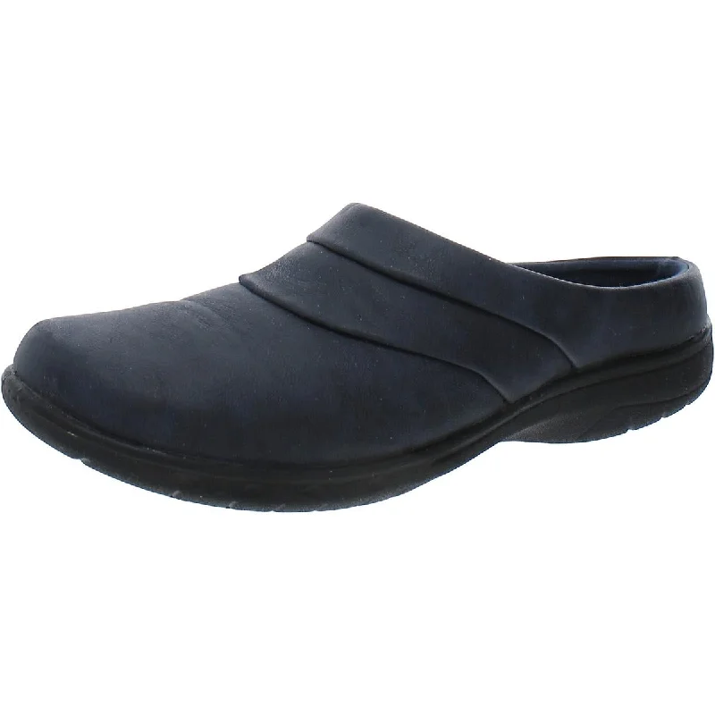 Easy Street Womens Swing Faux Leather Slip On Clogs