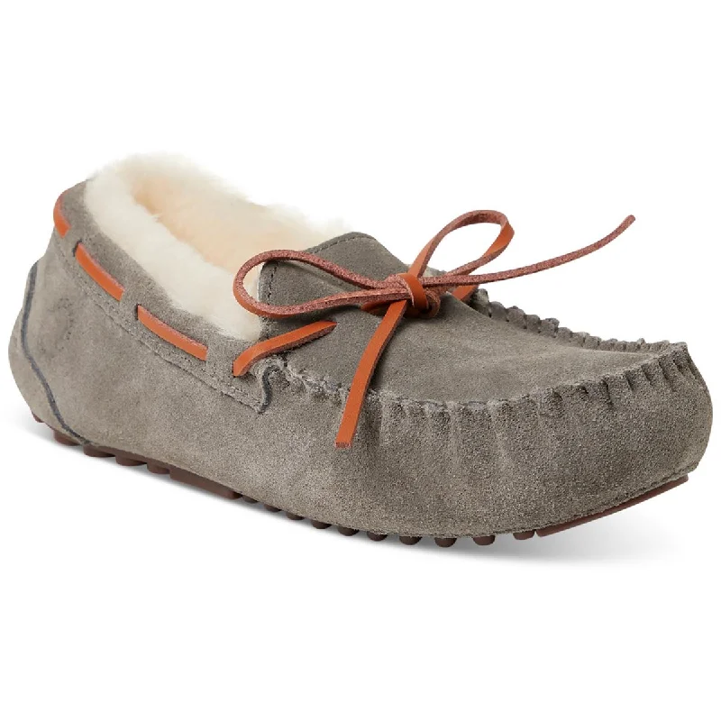 Fireside by Dearfoams Womens Suede Slip-On Moccasins