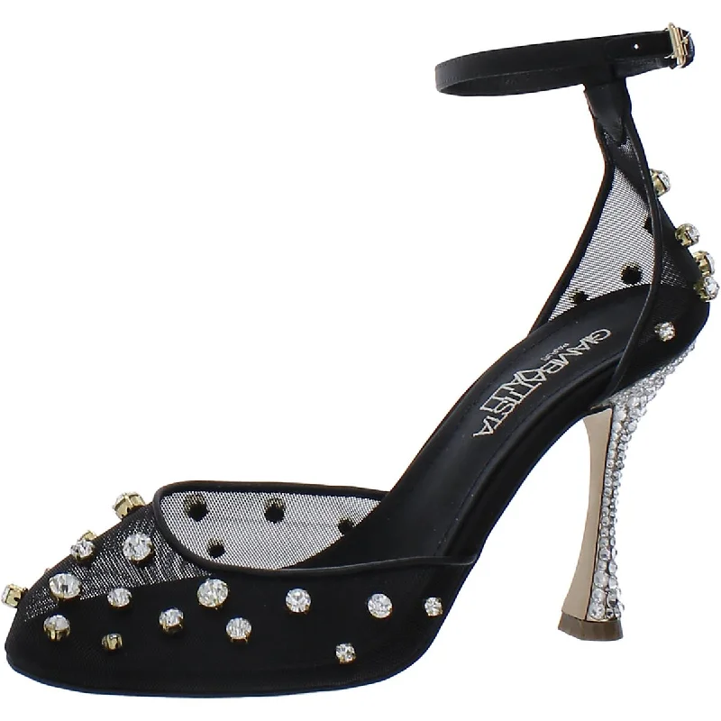 Giambattista Valli Womens DOTTED CRY Ankle Strap Rhinestones Pumps