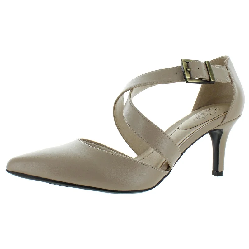 Luxe Inspiration LifeStride Womens See This Faux Leather Dressy Pointed Toe Heels