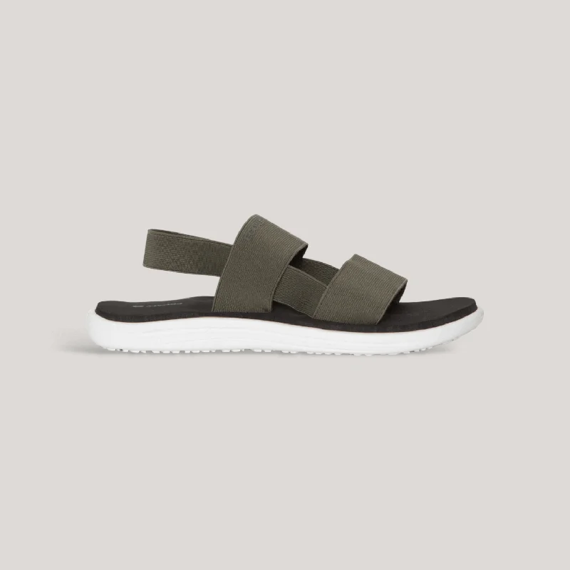 Ada - Elasticated Sandals - Khaki | Women's