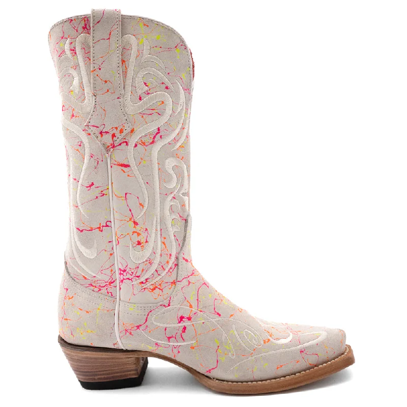 Belle Embroidery Graphic Snip Toe Cowboy Boots