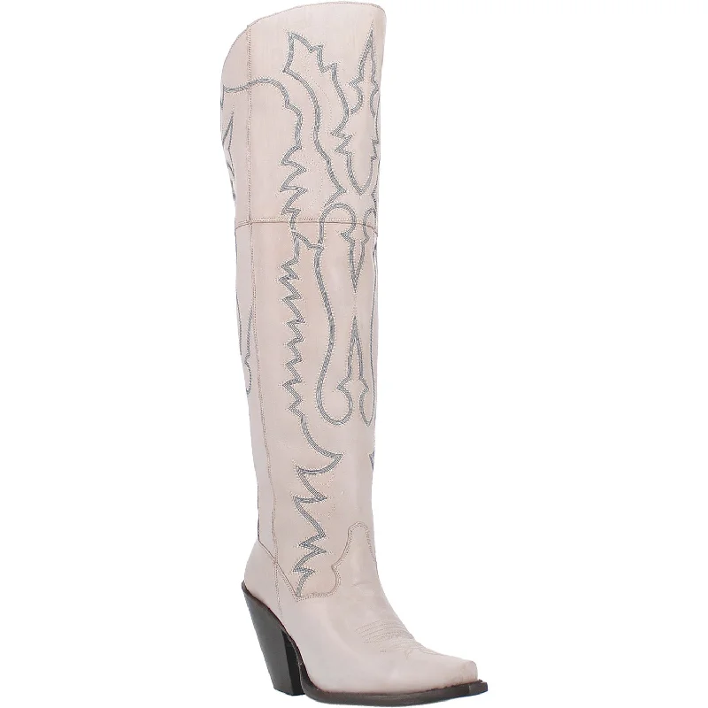 Dan Post Womens Loverly Fashion Boots Leather White 8.5 M