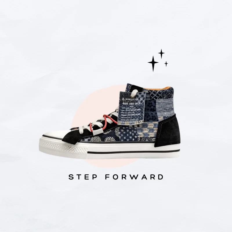 Deconstructed Retro High Top Women Canvas Sneakers-Walden