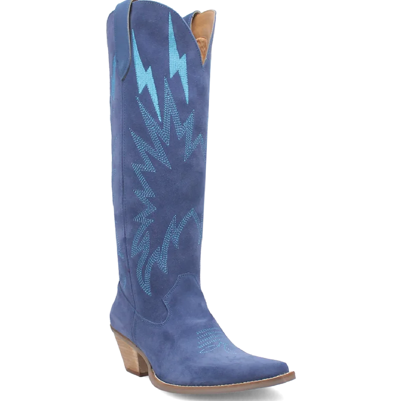 Dingo Women's Thunder Road Suede Boot in Blue