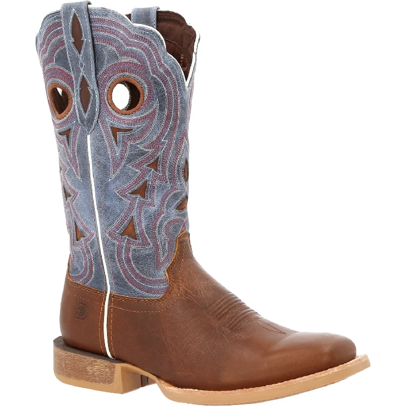 Durango Womens Lady Rebel Pro Golden/Periwinkle Leather Cowboy Boots