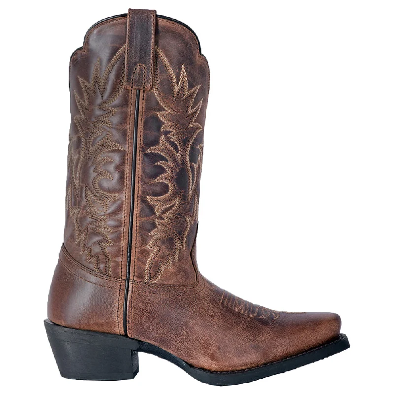 Malinda Distressed Embroidered Square Toe Cowboy Boots