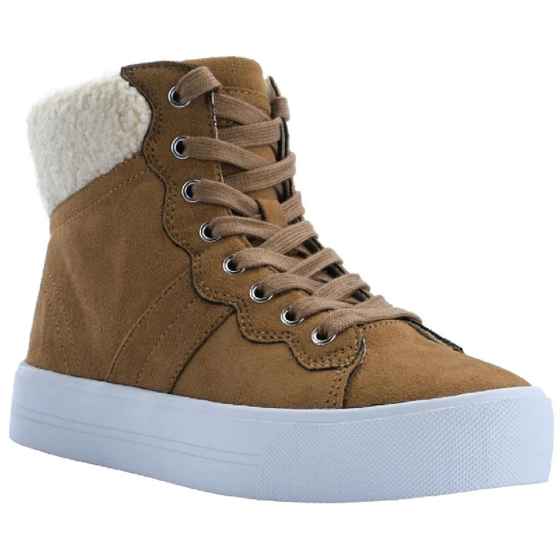 Marc Fisher Womens Dapyr Faux Suede High Top Casual and Fashion Sneakers