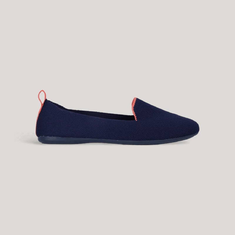 Marta - Knitted Loafers - Navy | Women's