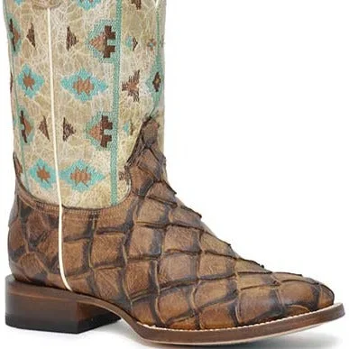 Roper Women's Aztec Pirarucu Print Boot