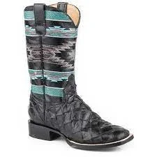 Roper Women's Diesel Black Pirarucu Print Boot