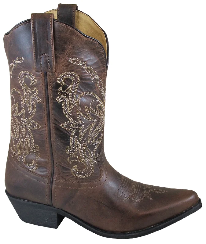 Smoky Mountain Boots Womens Madison Brown Distress Leather 12in Western 8 M