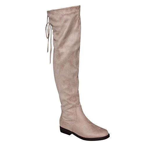 Women's Maggy-1Thigh High Drawstring Low Chunky Heel Boots